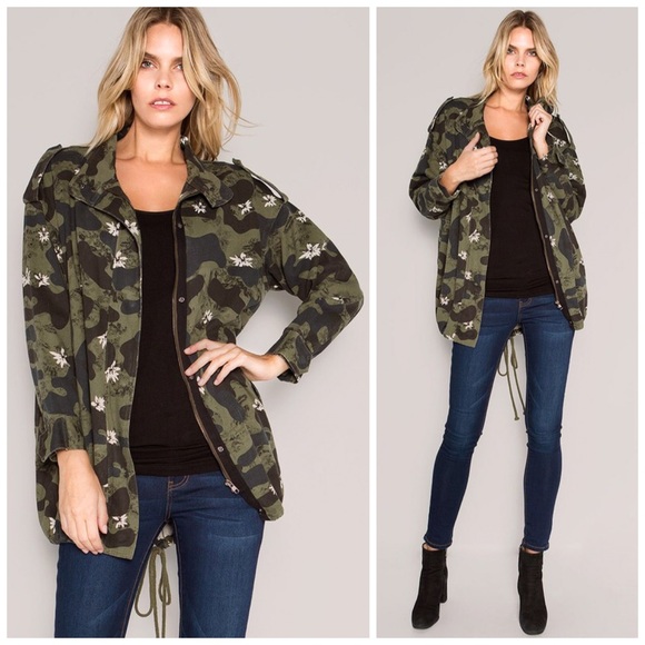 ❤️LAST 1! JACKET/CAMOUFLAGE FLORAL PRINT! - Picture 3 of 8